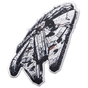 écusson thermocollant Star Wars faucon millenium 10.4x5.6 cm