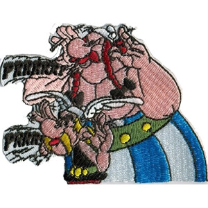 écusson thermocollant Obélix - Astérix - multicolore 70x70 mm