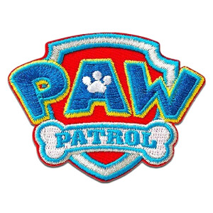 écusson thermocollant Pat patrouille bleu 4.7x6.4 cm