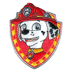 écusson thermocollant Marcus - Pat patrouille - rouge 7x6 cm