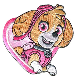 écusson thermocollant Stella - Pat patrouille - rose 6.8x6.3 cm