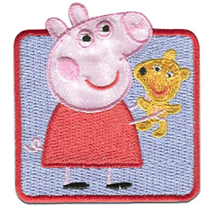 écusson thermocollant Peppa Pig rouge