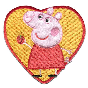 écusson thermocollant Peppa Pig jaune