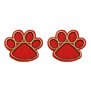 écusson thermocollant Chien rouge 2 pièces 5.5x4.5 cm