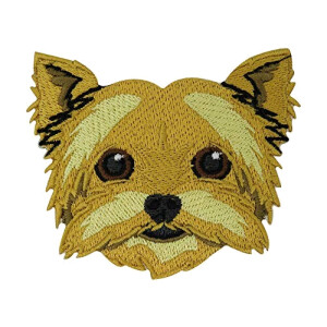 écusson thermocollant Yorkshire - Chien - marron marron clair