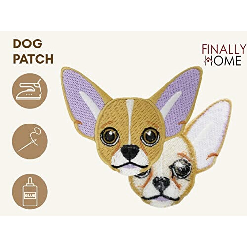 écusson thermocollant Chihuahua - Chien - marron violet variant 0 