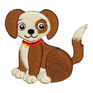 écusson thermocollant Chien 8.25x9 cm