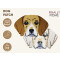 écusson thermocollant Beagle - Chien - marron blanc - miniature variant 1