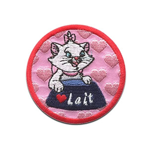 écusson thermocollant Chat lait 5.8x5.8 cm