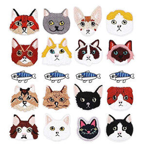 écusson thermocollant Chat génial 16 pièces