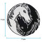 écusson thermocollant Cheval noir/blanc - miniature variant 4