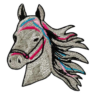 écusson thermocollant Cheval 7.9x6.4 cm