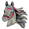 écusson thermocollant Cheval 7.9x6.4 cm - miniature