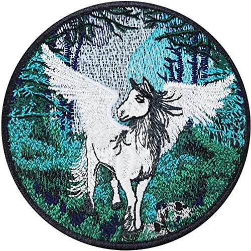 écusson thermocollant Cheval blanc 80x80 mm