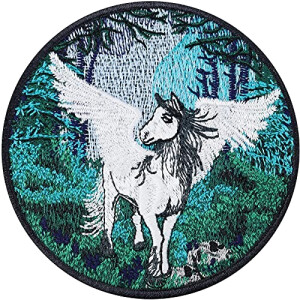 écusson thermocollant Cheval blanc 80x80 mm