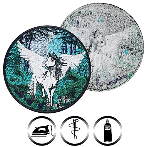écusson thermocollant Cheval blanc 80x80 mm variant 1 
