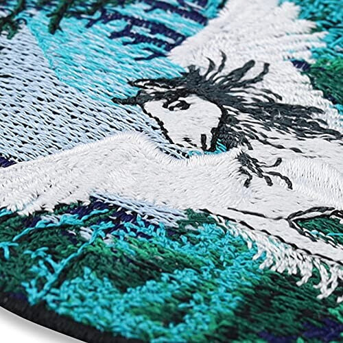écusson thermocollant Cheval blanc 80x80 mm variant 3 