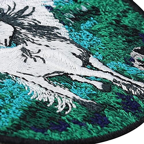écusson thermocollant Cheval blanc 80x80 mm variant 4 
