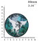 écusson thermocollant Cheval blanc 80x80 mm - miniature variant 1