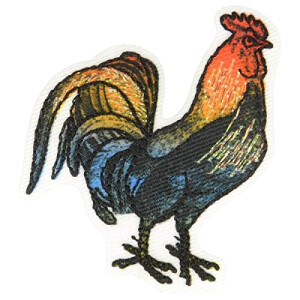 écusson thermocollant Coq 3.5x4.5 cm
