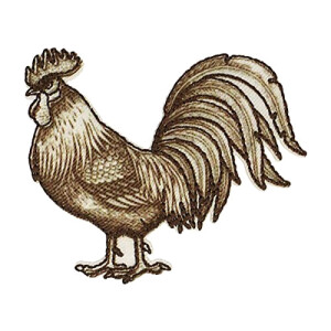 écusson thermocollant Coq 5.9x5 cm