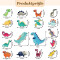 écusson thermocollant Dinosaure bleu 18 pièces - miniature variant 4