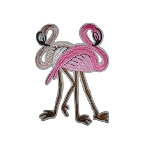 écusson thermocollant Flamant rose roses