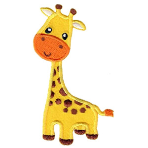 écusson thermocollant Girafe 9x5.75 cm