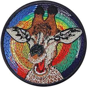 écusson thermocollant Girafe 80x80 mm