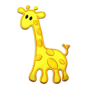 écusson thermocollant Girafe jaune 9.4x6.5 cm