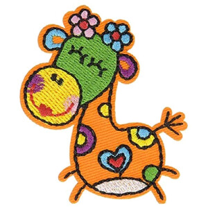 écusson thermocollant Girafe 3 pièces 6x5 cm