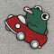 écusson thermocollant Grenouille rouge vert 6.4x7.4 cm - miniature variant 2
