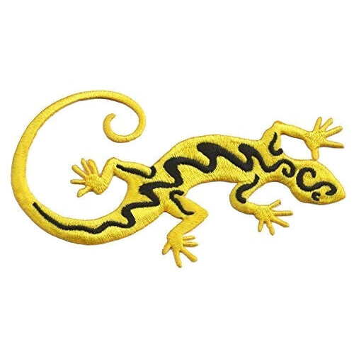 écusson thermocollant Lézard jaune 16x9 cm