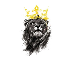 écusson thermocollant Lion style 15.8x26 cm