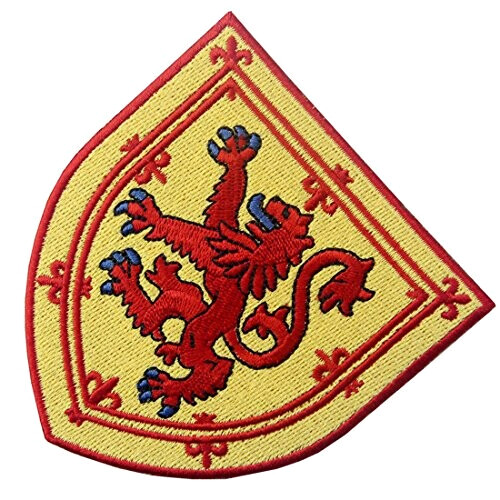 écusson thermocollant Lion jaune et rouge 8 cm variant 1 
