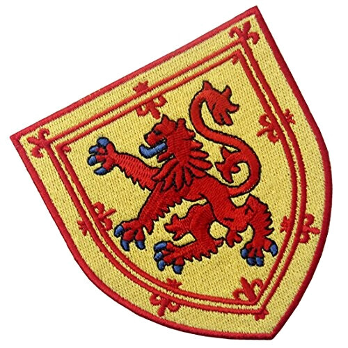 écusson thermocollant Lion jaune et rouge 8 cm variant 2 
