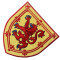 écusson thermocollant Lion jaune et rouge 8 cm - miniature variant 2