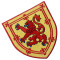 écusson thermocollant Lion jaune et rouge 8 cm - miniature variant 3