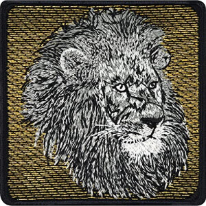 écusson thermocollant Lion 70x70 mm