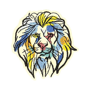 écusson thermocollant Lion 5.2x5.5 cm