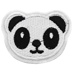 écusson thermocollant Panda noir 4 pièces 5.5x4 cm