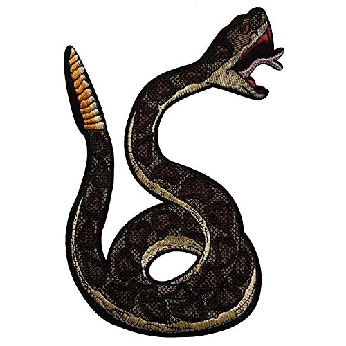 écusson thermocollant Serpent vert noir 28.5x17.5 cm