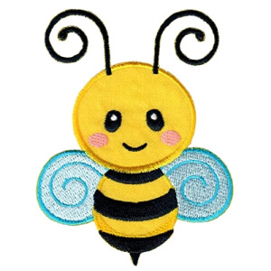 écusson thermocollant Abeille 9x7 cm