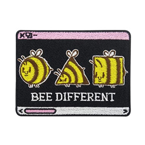 écusson thermocollant Abeille noir