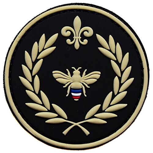 écusson thermocollant Abeille noir 6 cm
