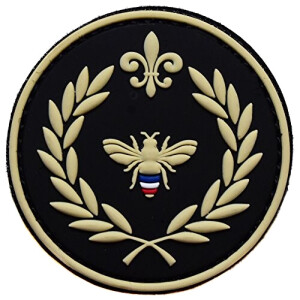 écusson thermocollant Abeille noir 6 cm