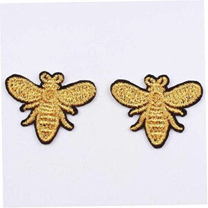 écusson thermocollant Abeille or 10 pièces 4.3x5.3 cm