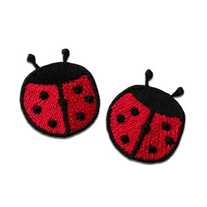 écusson thermocollant Coccinelle rouge 2 cm