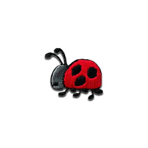 écusson thermocollant Coccinelle couleuré 2.9x2.2 cm