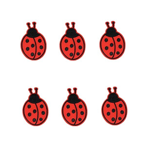 écusson thermocollant Coccinelle 10 pièces 7.2x4.9 cm